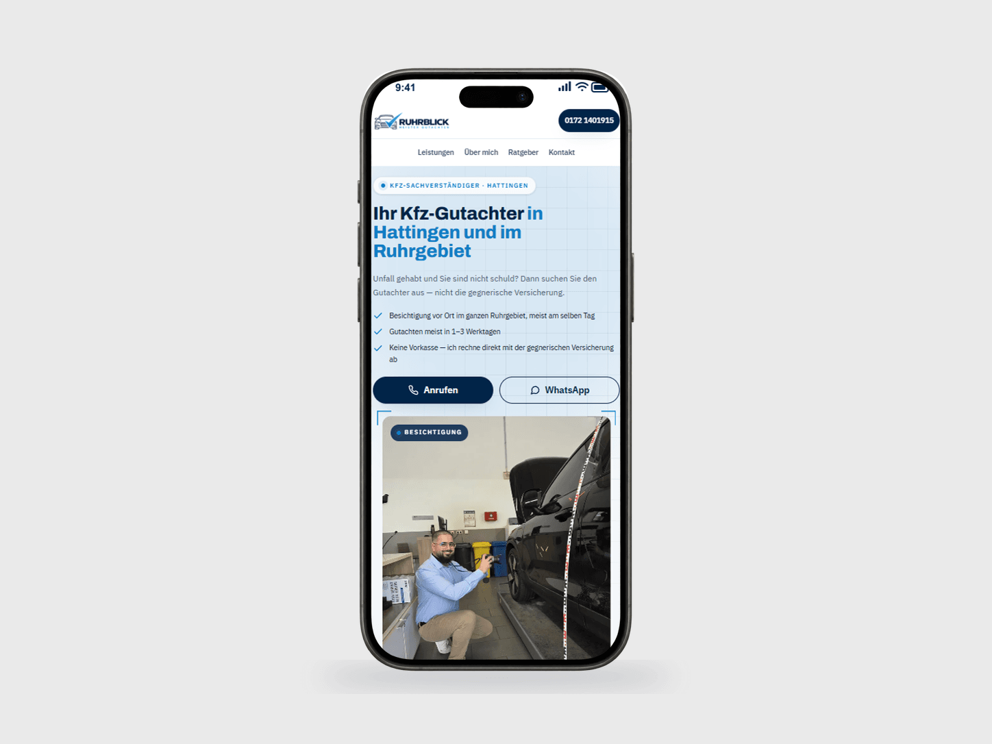 Ruhrblick Meister Gutachten — Die Website auf dem Handy