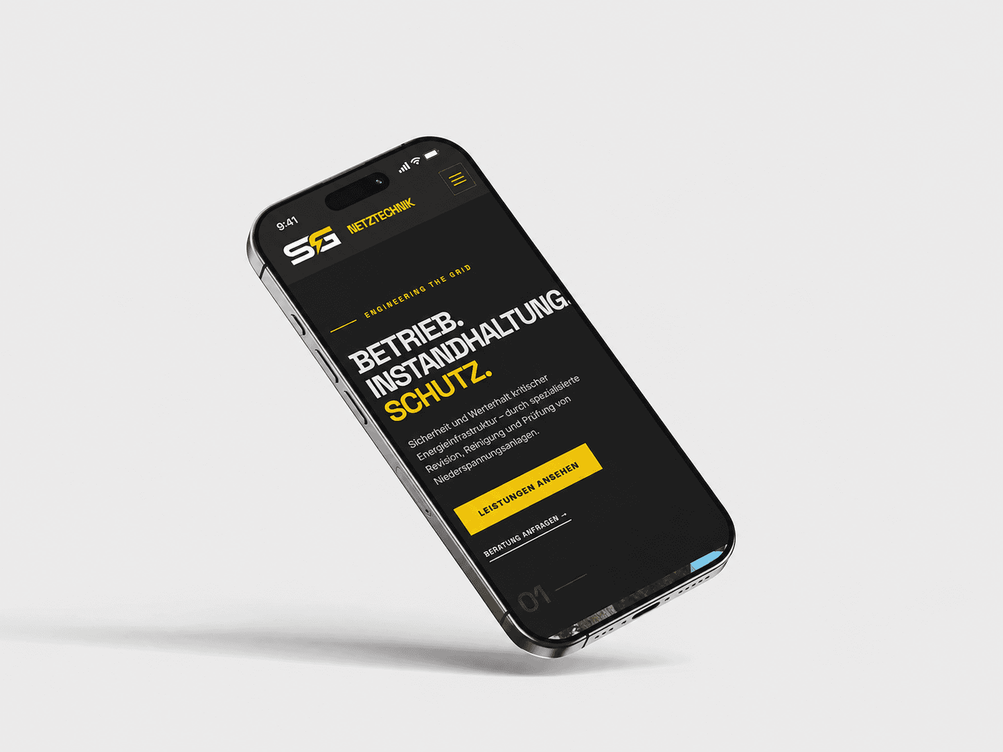 SG Netztechnik — Die Website auf dem Handy