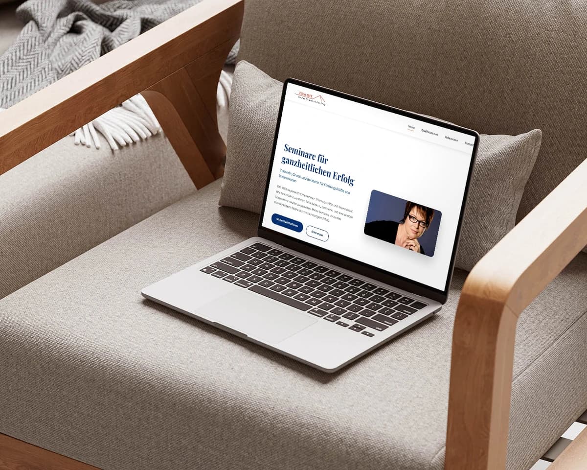 Uschi Beck — The site on desktop