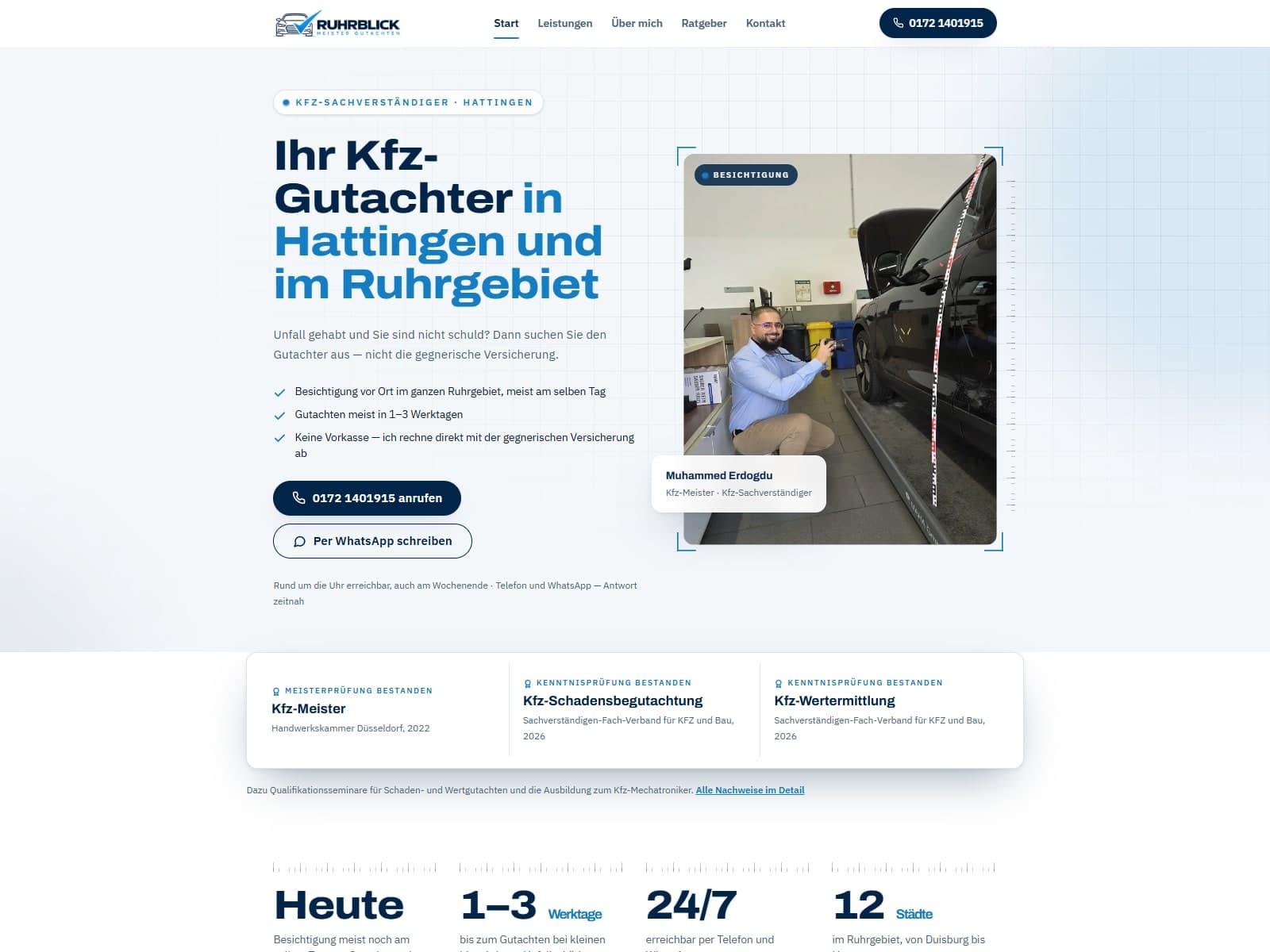 Ruhrblick Meister Gutachten — Marke & Website